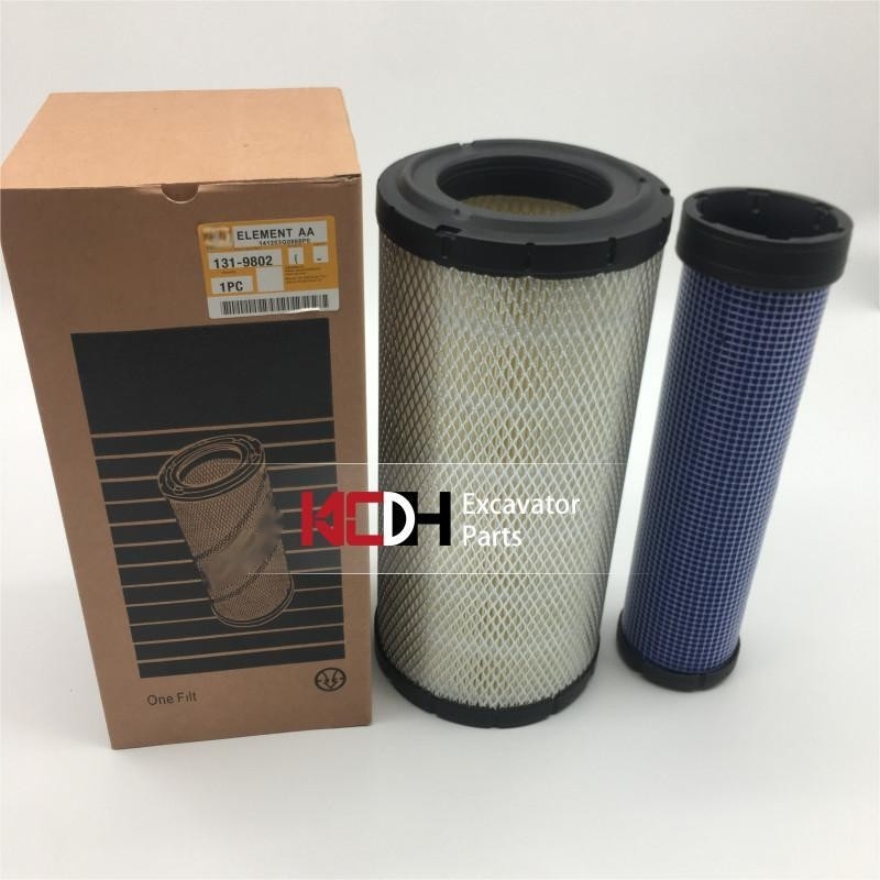 Excavator Engine Spare Parts Air Filter Element Assembly 1318902 1318903