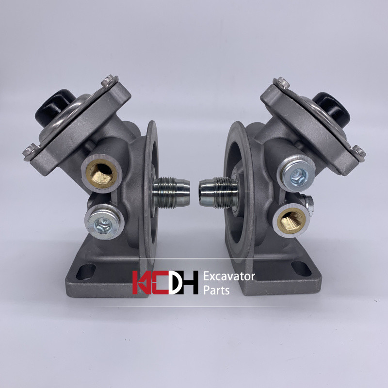 fuel filter aluminum base assembly for Hyundai Kobelco excavator 23390-E0010 fuel water separator base R90T R90P